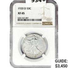 1920-D Walking Liberty Half Dollar NGC XF45