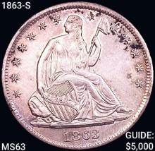 1863-S Seated Liberty Half Dollar