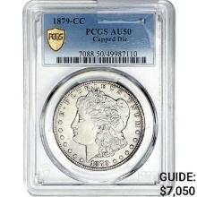 1879-CC Morgan Silver Dollar PCGS AU50 Capped Die