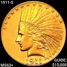 1911-S $10 Gold Eagle CHOICE BU+