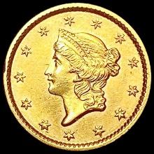 1852 Rare Gold Dollar CHOICE BU