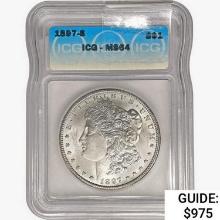 1897-S Morgan Silver Dollar ICG MS64