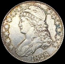 1828 O-110 Capped Bust Half Dollar ABOUT UNCIRCULA