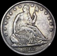 1863-S Seated Liberty Half Dollar CLOSELY UNCIRCUL