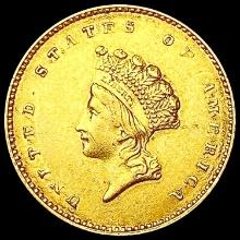 1854 Rare Gold Dollar CLOSELY UNCIRCULATED