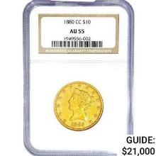 1880-CC $10 Gold Eagle NGC AU55