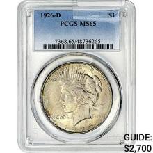 1926-D Silver Peace Dollar PCGS MS65