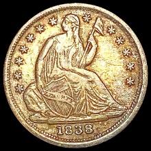 1838 Seated Liberty Half Dime CLOSELY UNCIRCULATED