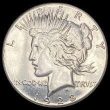 1928 Silver Peace Dollar CLOSELY UNCIRCULATED