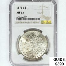 1878-S Morgan Silver Dollar NGC MS63