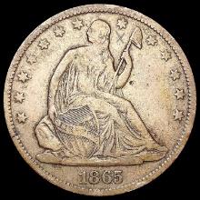 1865-S Seated Liberty Half Dollar LIGHTLY CIRCULAT