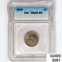 1904 Indian Head Cent ICG MS66 BN