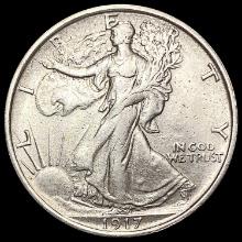 1917-S Walking Liberty Half Dollar CLOSELY UNCIRCU