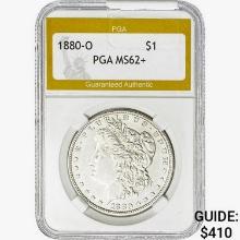 1880-O Morgan Silver Dollar PGA MS62+