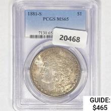 1881-S Morgan Silver Dollar PCGS MS65