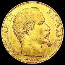 1856A France 20 Francs Gold .1867oz CHOICE AU