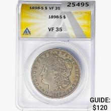 1898-S Morgan Silver Dollar ANACS VF35