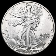 1936-D Walking Liberty Half Dollar CLOSELY UNCIRCU