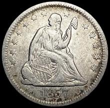 1857-O Seated Liberty Quarter LIGHTLY CIRCULATED