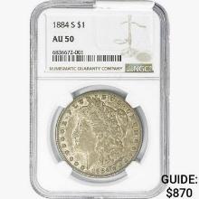 1884-S Morgan Silver Dollar NGC AU50