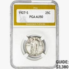 1927-S Standing Liberty Quarter PGA AU50