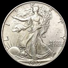 1937 Walking Liberty Half Dollar CLOSELY UNCIRCULA