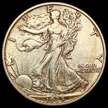 1935-S Walking Liberty Half Dollar CLOSELY UNCIRCU