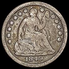 1849 Seated Liberty Half Dime LIGHTLY CIRCULATED