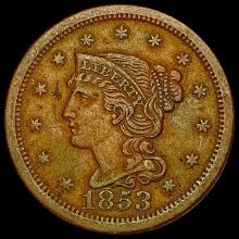 1853 Braided Hair Large Cent CLOSELY UNCIRCULATED