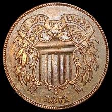 1871 Two Cent Piece CLOSELY UNCIRCULATED