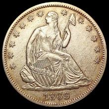 1869-S Seated Liberty Half Dollar CHOICE AU
