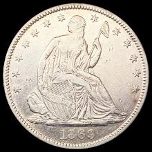 1869 Seated Liberty Half Dollar CLOSELY UNCIRCULATED