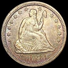 1858 Seated Liberty Quarter CHOICE AU