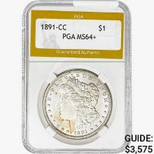 1891-CC Morgan Silver Dollar PGA MS64+