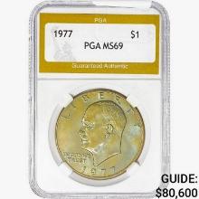 1977 Eisenhower Silver Dollar PGA MS69