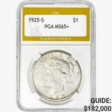 1925-S Silver Peace Dollar PGA MS65+