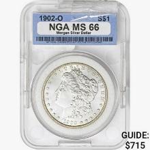 1902-O Morgan Silver Dollar NGA MS66