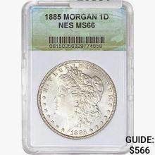 1885 Morgan Silver Dollar NES MS66