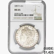 1897-S Morgan Silver Dollar NGC MS65