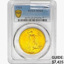 1924 $20 Gold Double Eagle PCGS MS65