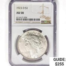 1923-D Silver Peace Dollar NGC AU58