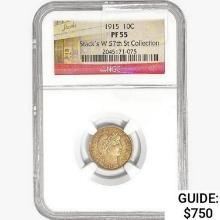 1915 Barber Dime NGC PF55 Stack's W 57th COLL.