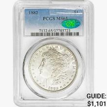 1882 CAC Morgan Silver Dollar PCGS MS65