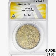 1878 Morgan Silver Dollar ANACS AU50 REV 79
