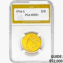 1916-S $10 Gold Eagle PGA MS65+