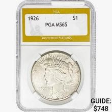 1926 Silver Peace Dollar PGA MS65