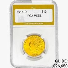 1914-D $10 Gold Eagle PGA MS65