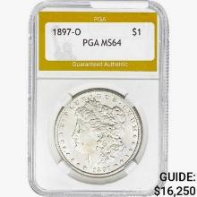 1897-O Morgan Silver Dollar PGA MS64