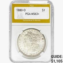 1880-O Morgan Silver Dollar PGA MS63+