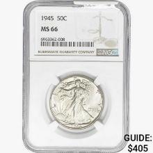 1945 Walking Liberty Half Dollar NGC MS66